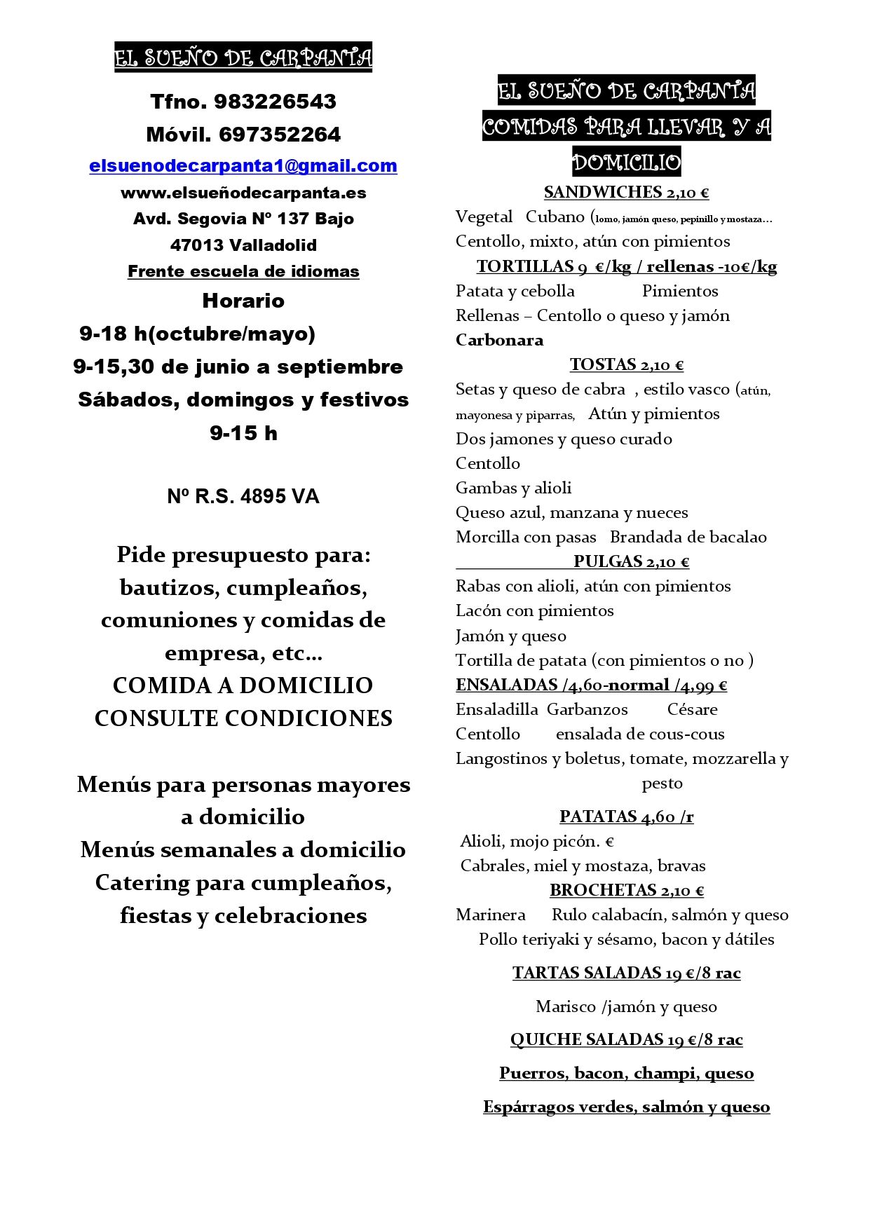 Biptico men&uacute; frente 2026
