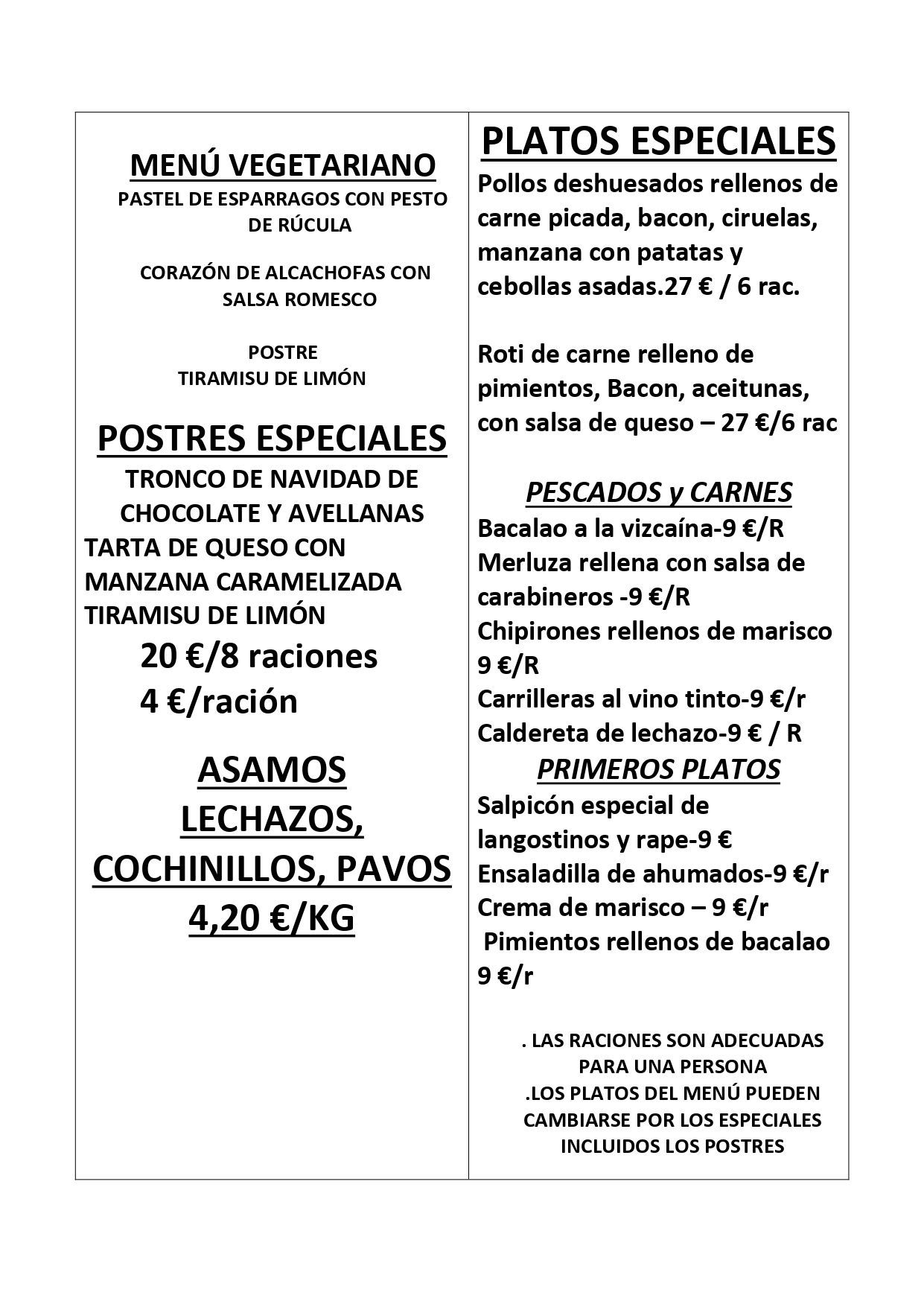 Menú Navidad 2025 int
